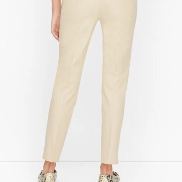 Talbots  Plus Exclusive Chatham Slim Ankle Pants - Solid Gypsom- Curvy Fit - Picture 3 of 8